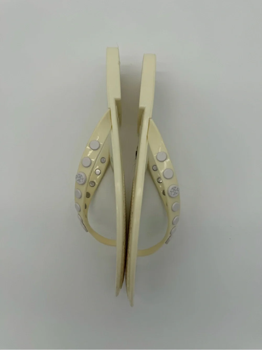 Tory Burch Cream Jelly Stud Flip Flop Sandals size 6